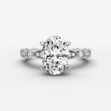 Heritage oval diamond setting in gold, view 13