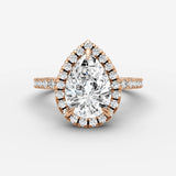 Aurore Etoile pear diamond setting in gold, view 7
