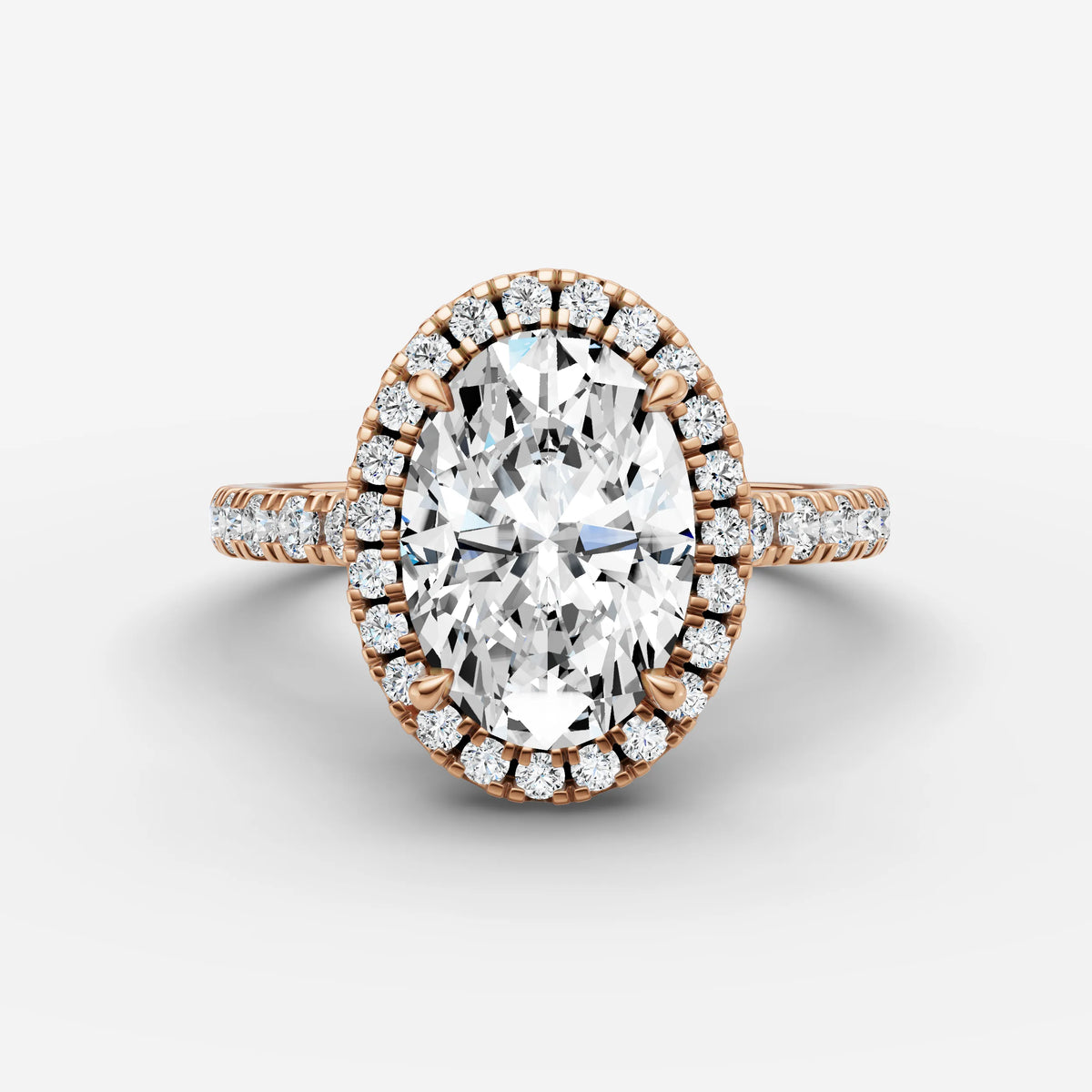 Aurore Etoile oval diamond setting in gold, view 7
