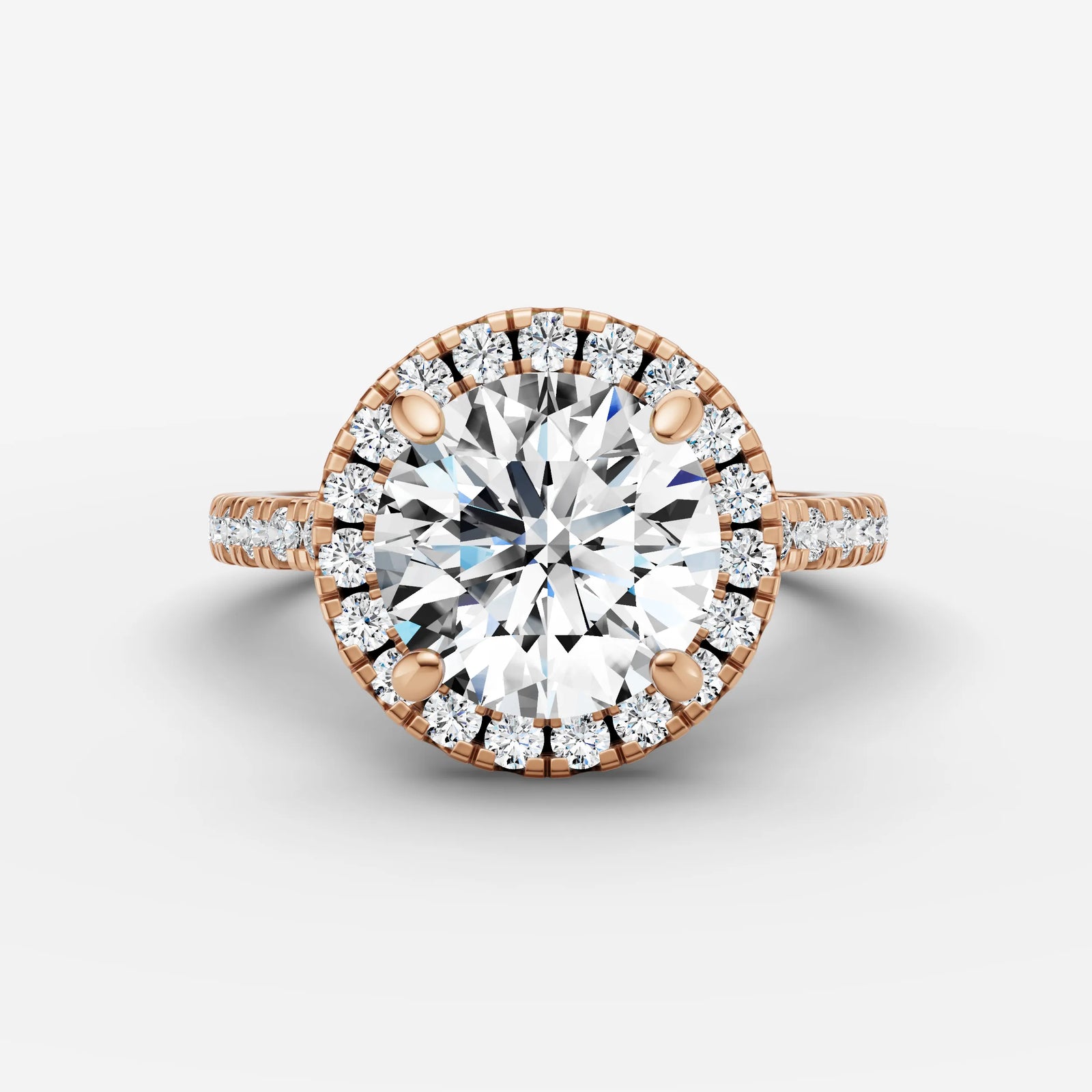 Aurore Etoile round diamond setting in gold, view 7
