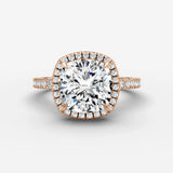 Aurore Etoile cushion diamond setting in gold, view 7