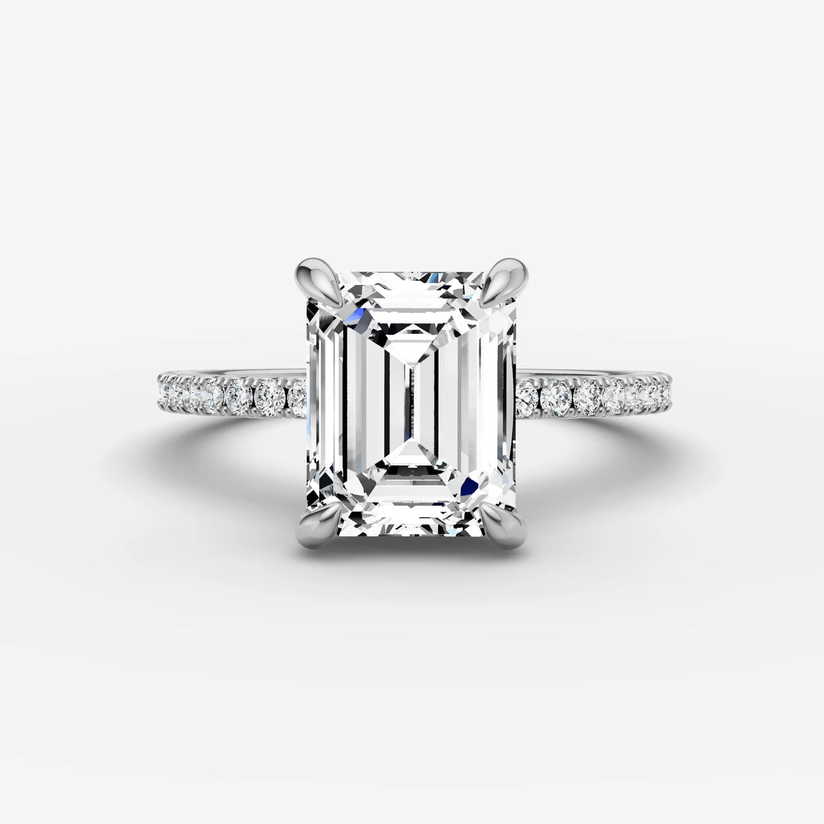 Etoile emerald diamond setting in gold, view 13