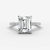 Etoile emerald diamond setting in gold, view 13