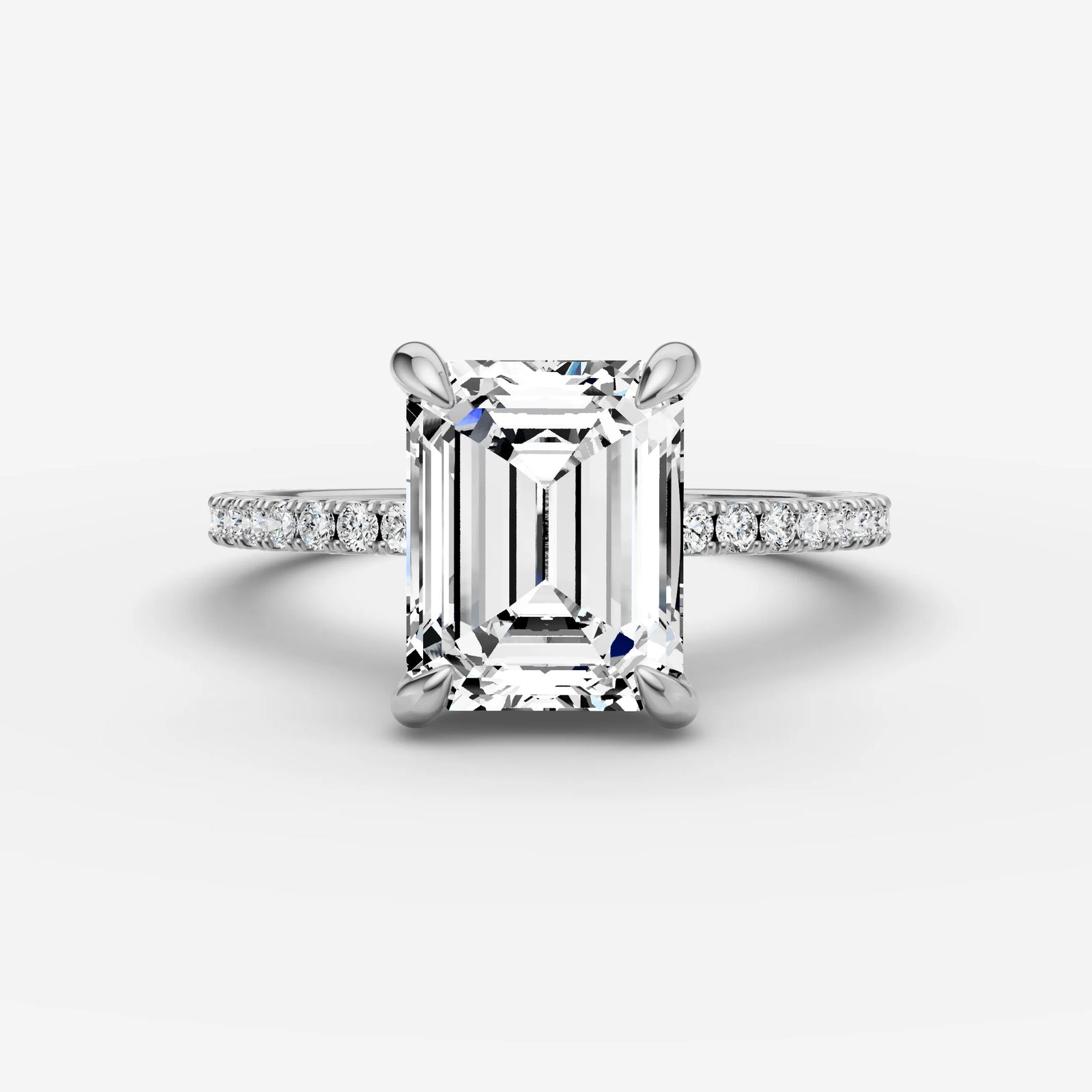 Etoile emerald diamond setting in gold, view 13