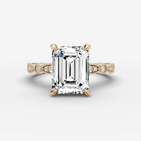 Heritage Emerald ring setting, view 1