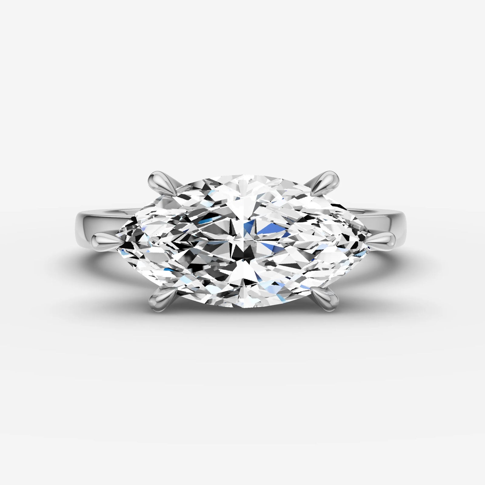 Horizon marquise diamond setting in gold, view 13