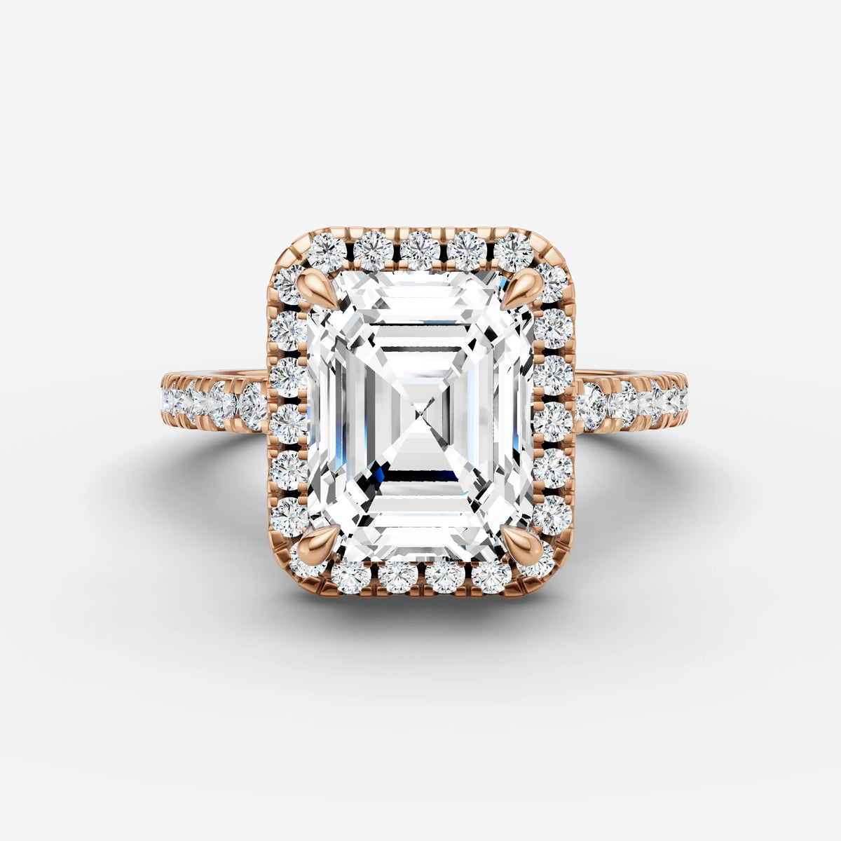 Aurore Etoile emerald diamond setting in gold, view 7
