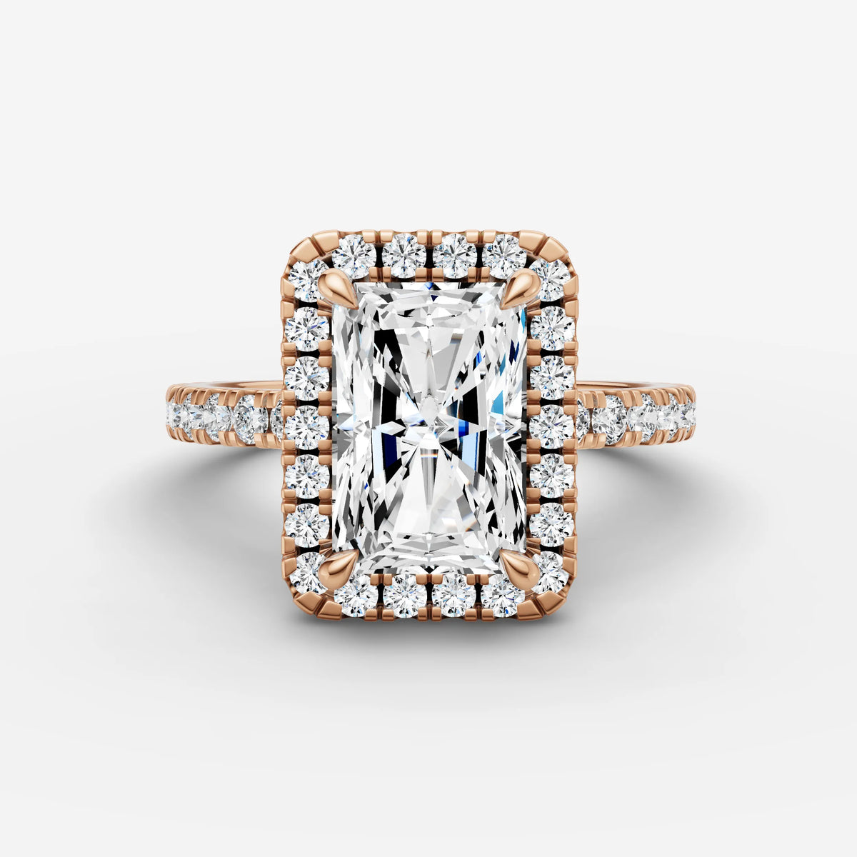 Aurore Etoile radiant diamond setting in gold, view 7