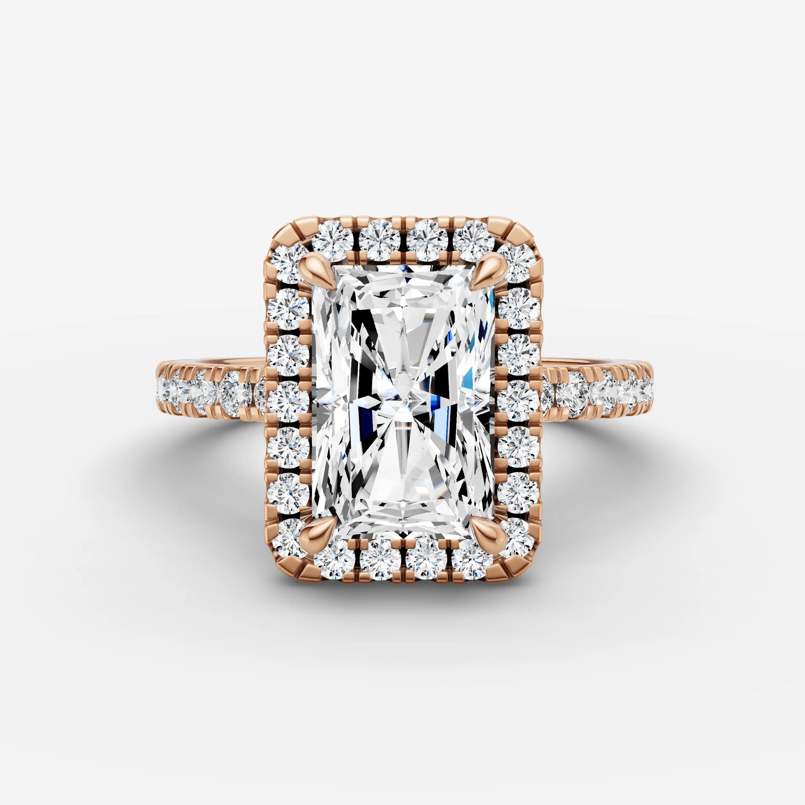 Aurore Etoile radiant diamond setting in gold, view 7