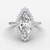 Aurore marquise diamond setting in gold, view 13