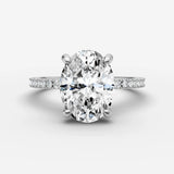 Mystere Etoile oval diamond setting in gold, view 13