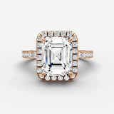 Aurore Etoile emerald diamond setting in gold, view 7