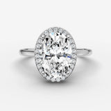 Aurore oval diamond setting in gold, view 13