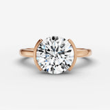 Demi round diamond setting in gold, view 7