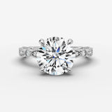 Heritage round diamond setting in gold, view 13