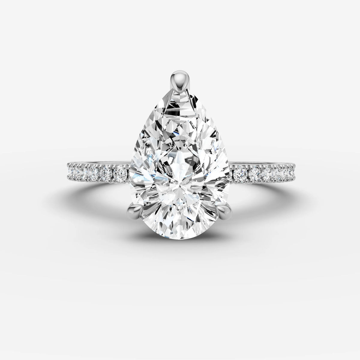 Etoile pear diamond setting in gold, view 13