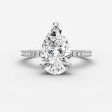 Etoile pear diamond setting in gold, view 13
