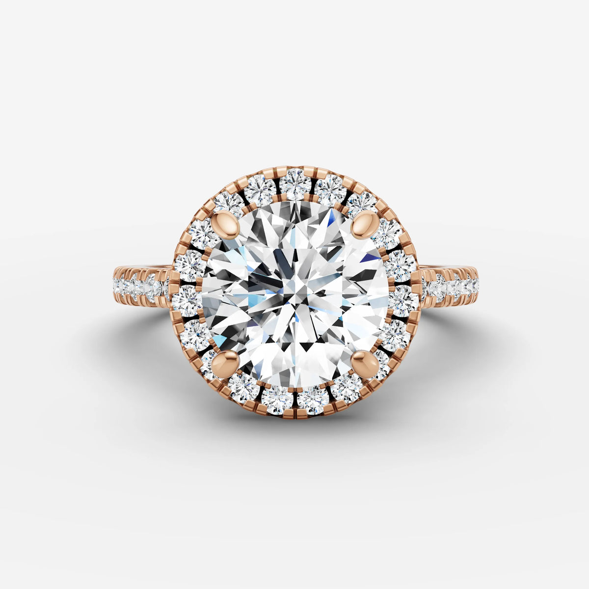 Aurore Etoile round diamond setting in gold, view 7