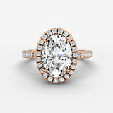 Aurore Etoile oval diamond setting in gold, view 7