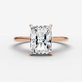 Cathedrale radiant diamond setting in gold, view 7