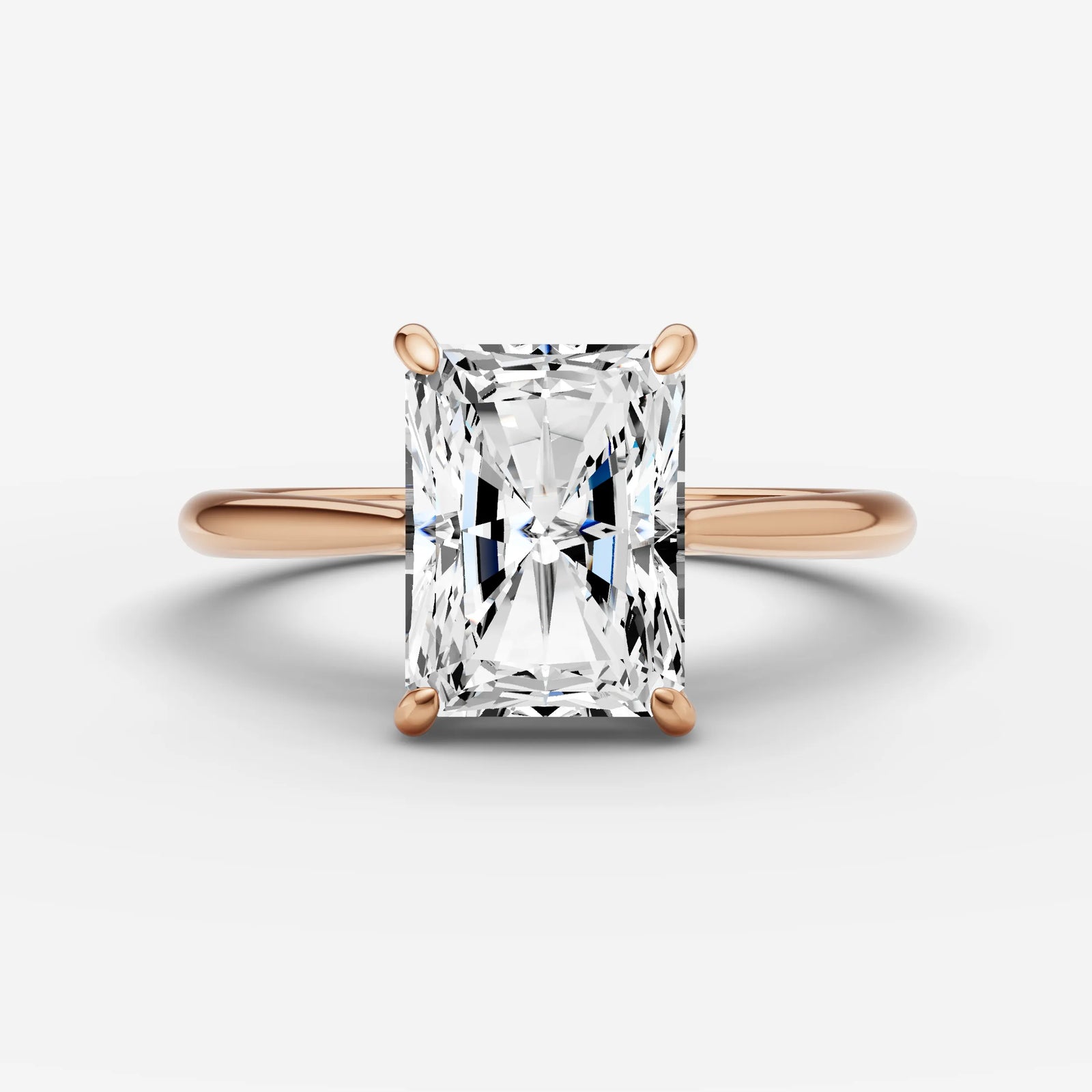 Cathedrale radiant diamond setting in gold, view 7