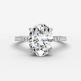 Etoile oval diamond setting in gold, view 13