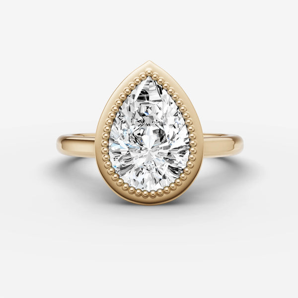 Sertir Pear ring setting, view 1