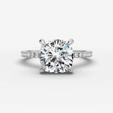 Etoile cushion diamond setting in gold, view 13