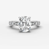 Heritage elongated cushion diamond setting in gold, view 13