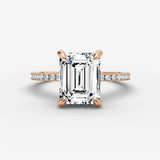 Etoile emerald diamond setting in gold, view 7