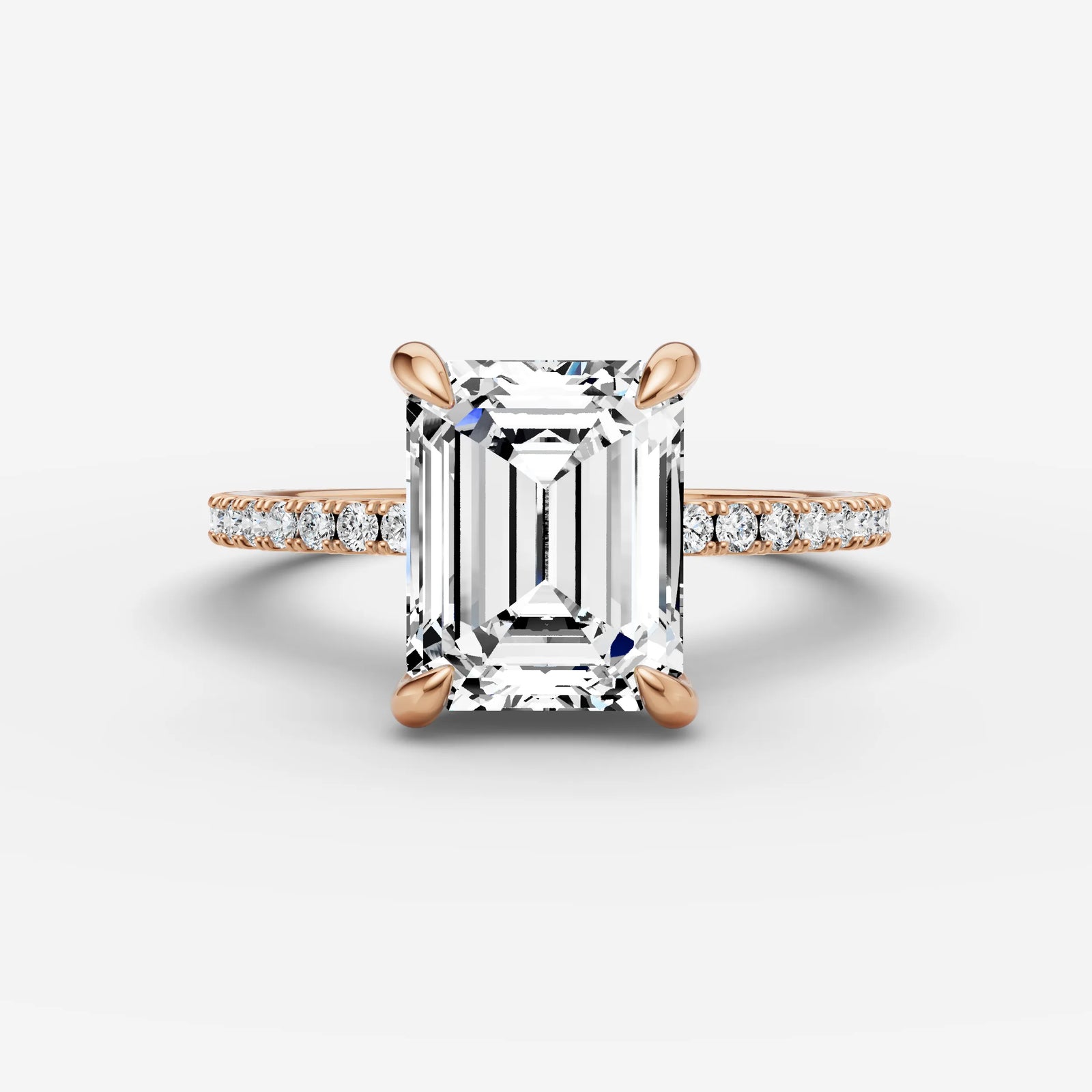 Etoile emerald diamond setting in gold, view 7