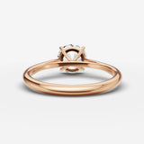 Cathedrale round diamond setting in gold, view 12