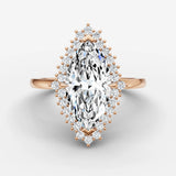 Aurore marquise diamond setting in gold, view 7