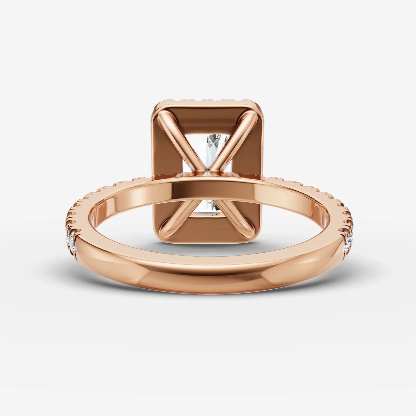 Aurore Etoile radiant diamond setting in gold, view 12