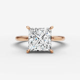 Cathedrale princess diamond setting in gold, view 7