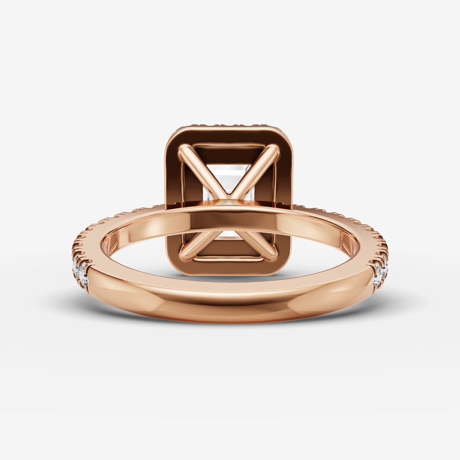 Aurore Etoile emerald diamond setting in gold, view 12