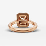 Aurore emerald diamond setting in gold, view 12