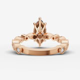 Heritage marquise diamond setting in gold, view 12