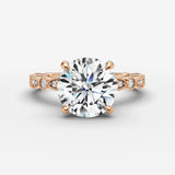 Heritage round diamond setting in gold, view 7