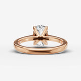 Cathedrale oval diamond setting in gold, view 12