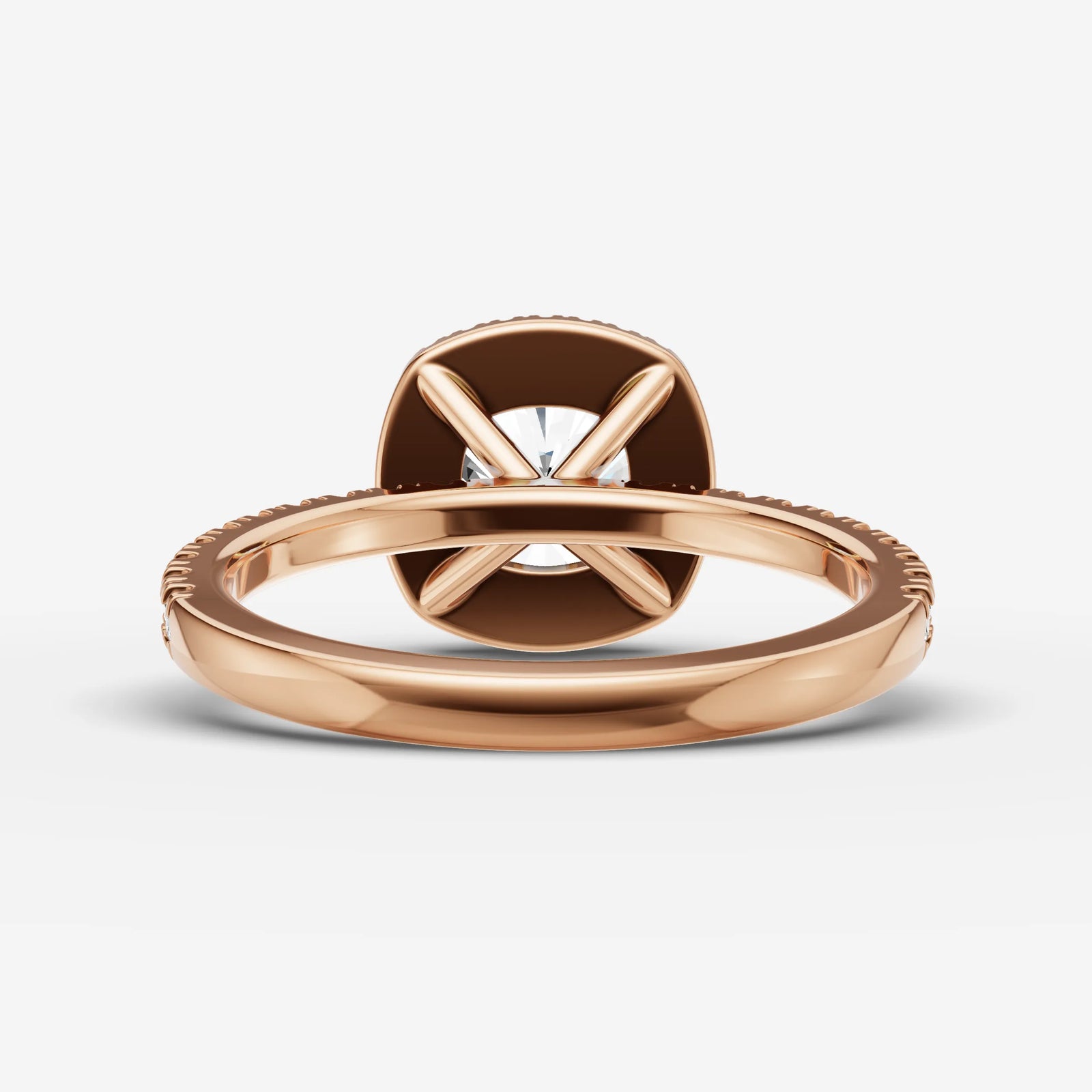 Aurore Etoile cushion diamond setting in gold, view 12