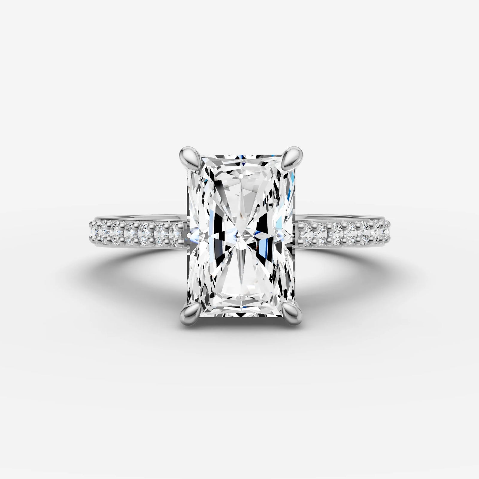 Cathedrale radiant diamond setting in gold, view 13