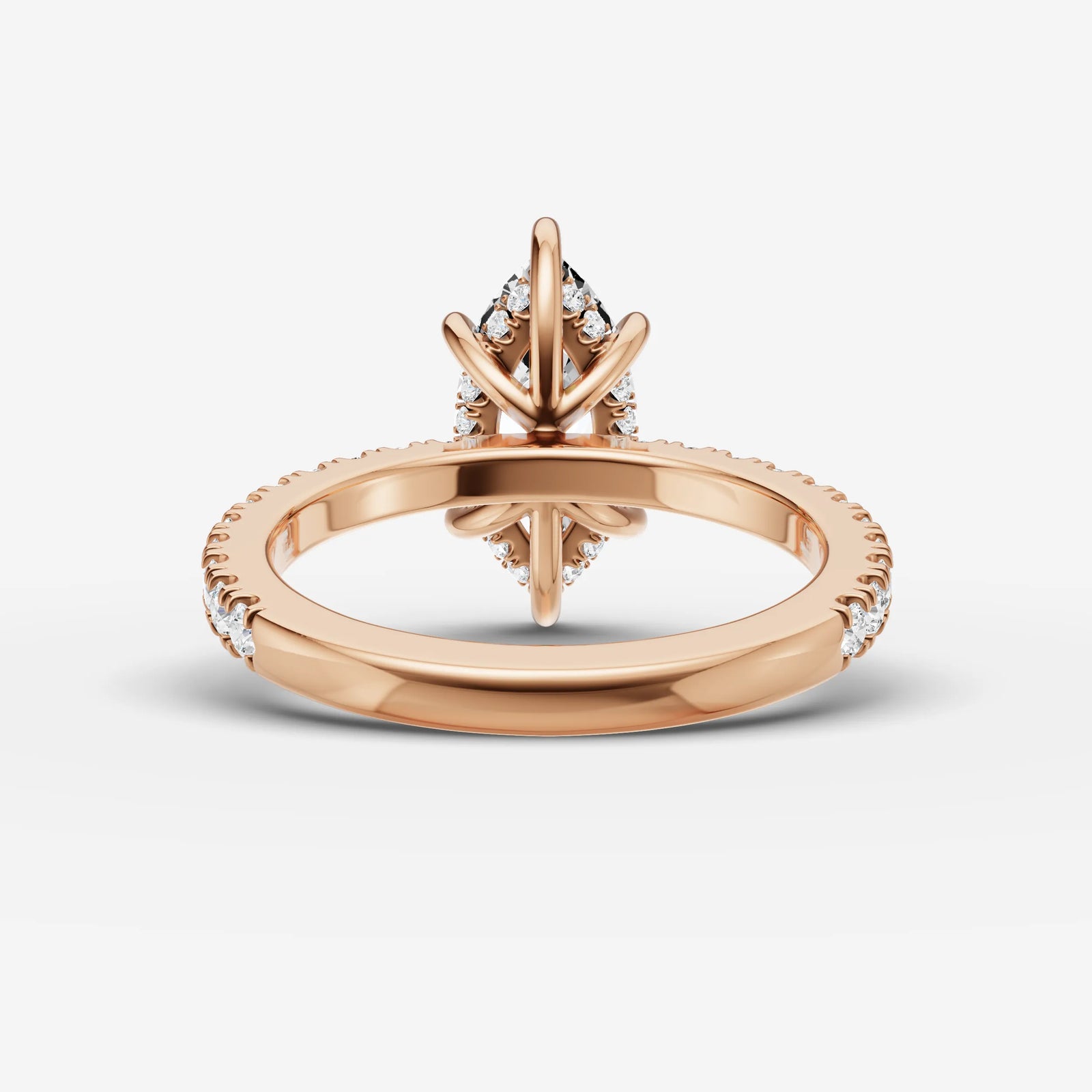 Mystere Etoile marquise diamond setting in gold, view 12