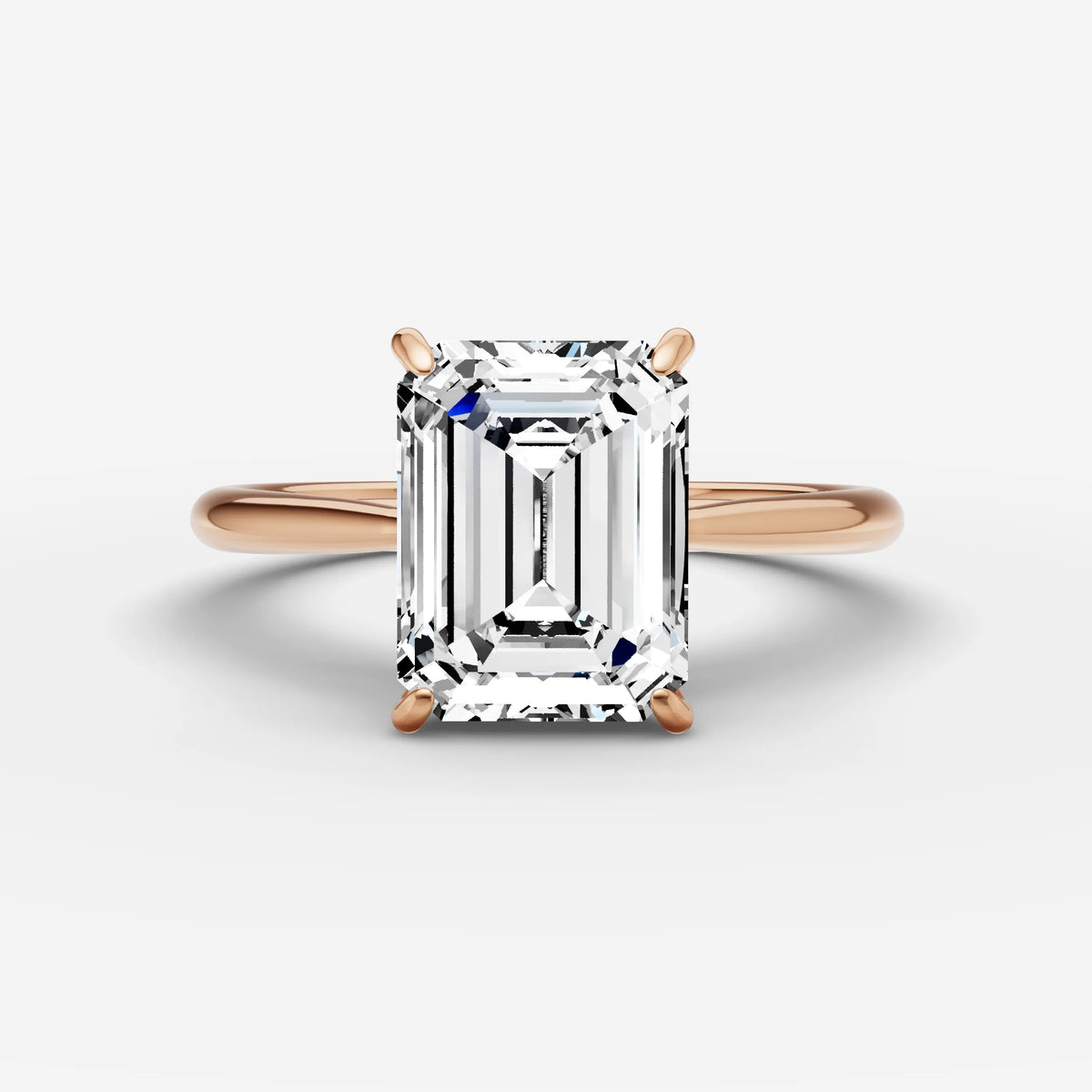 Cathedrale emerald diamond setting in gold, view 7