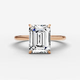 Cathedrale emerald diamond setting in gold, view 7