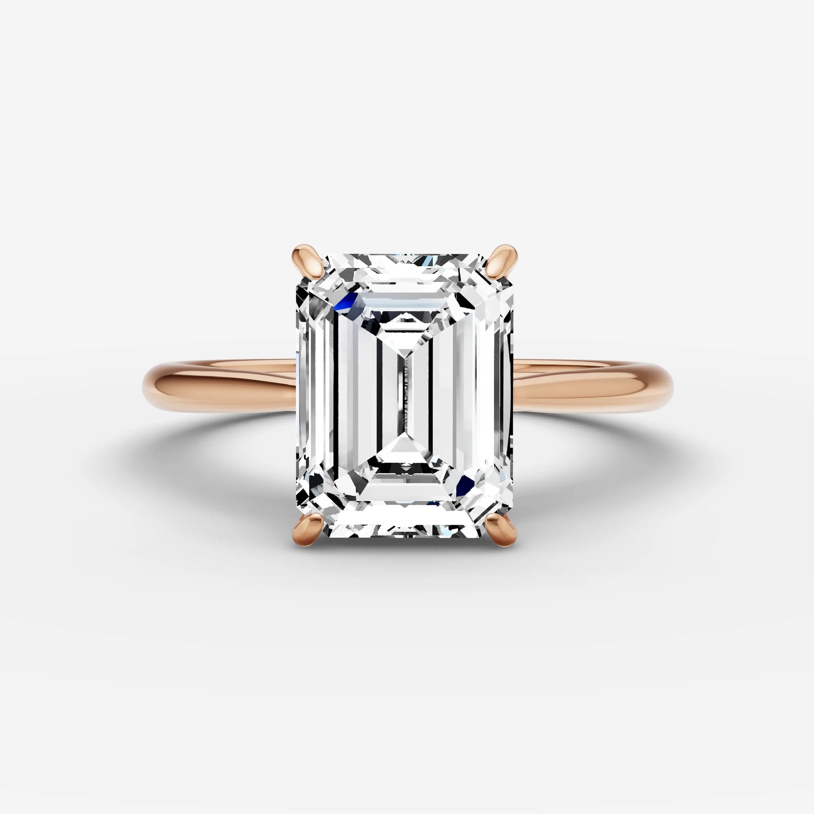 Cathedrale emerald diamond setting in gold, view 7