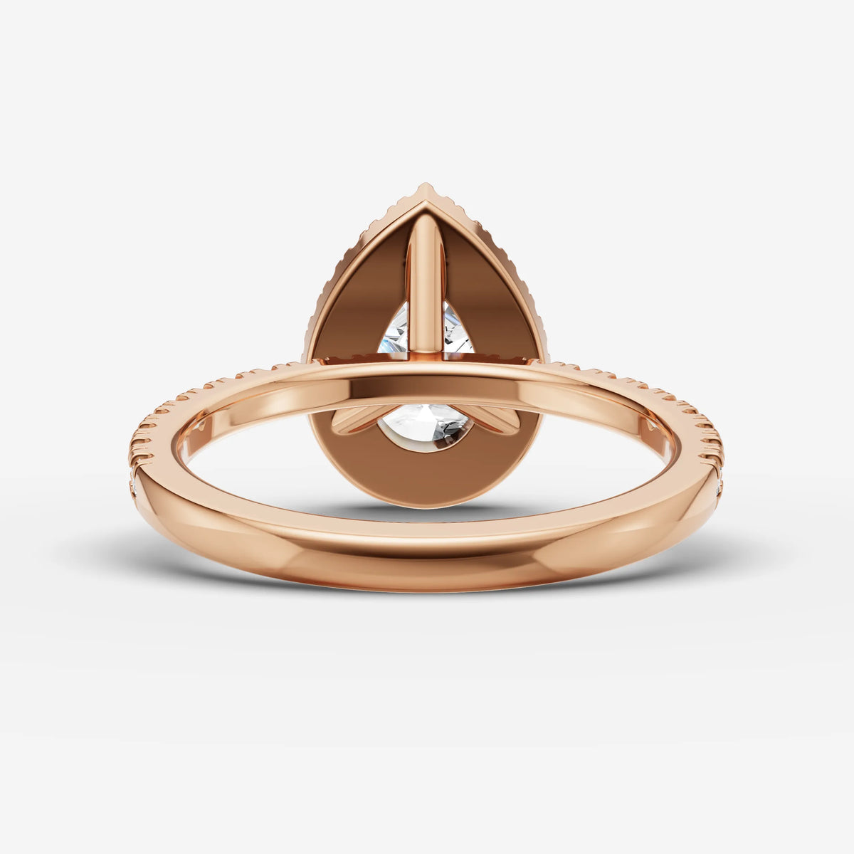 Aurore Etoile pear diamond setting in gold, view 12