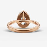 Aurore Etoile pear diamond setting in gold, view 12