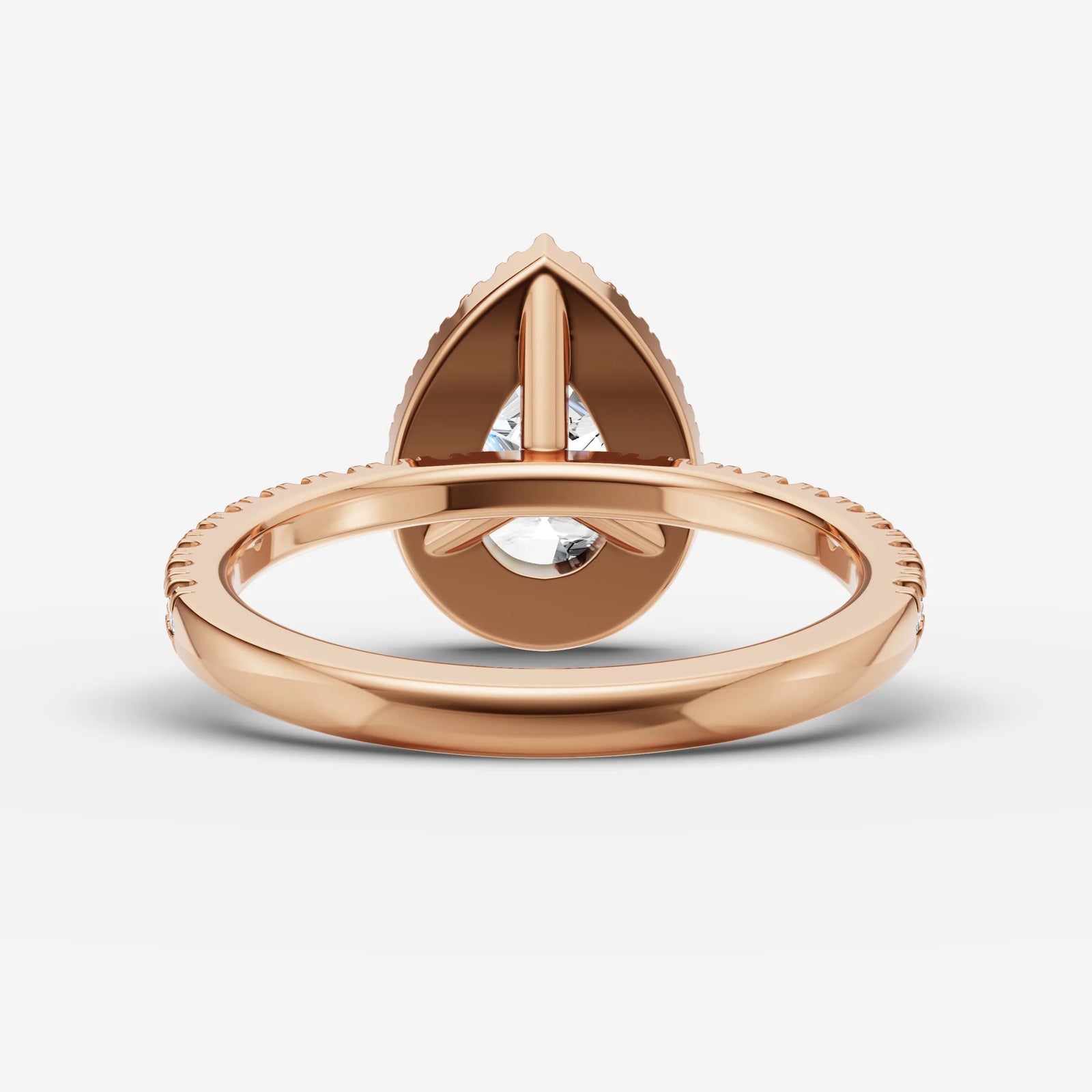 Aurore Etoile pear diamond setting in gold, view 12