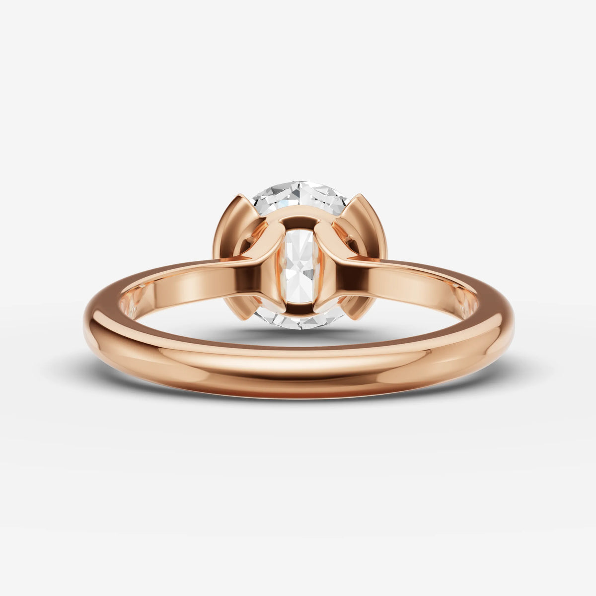 Demi round diamond setting in gold, view 12